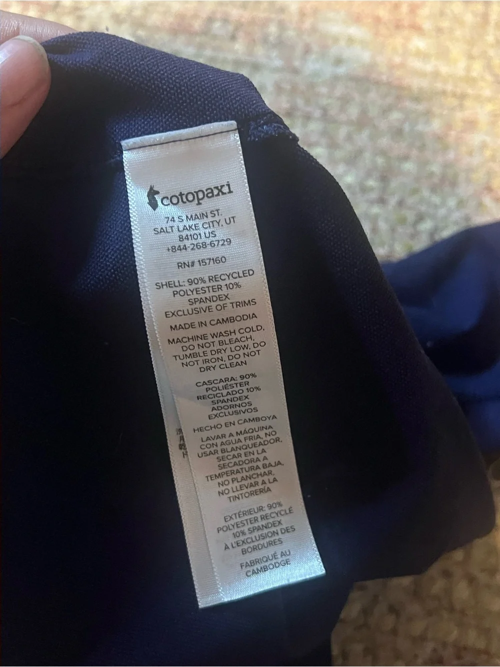Cotopaxi Men's Subo Pants Maritime Navy Blue Hiking Travel Tech Joggers Large L